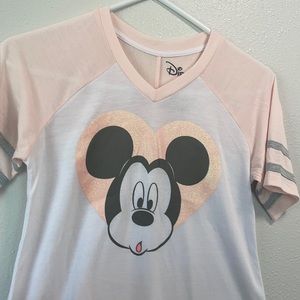 DISNEY Mickey girls youth large pink, white, gray